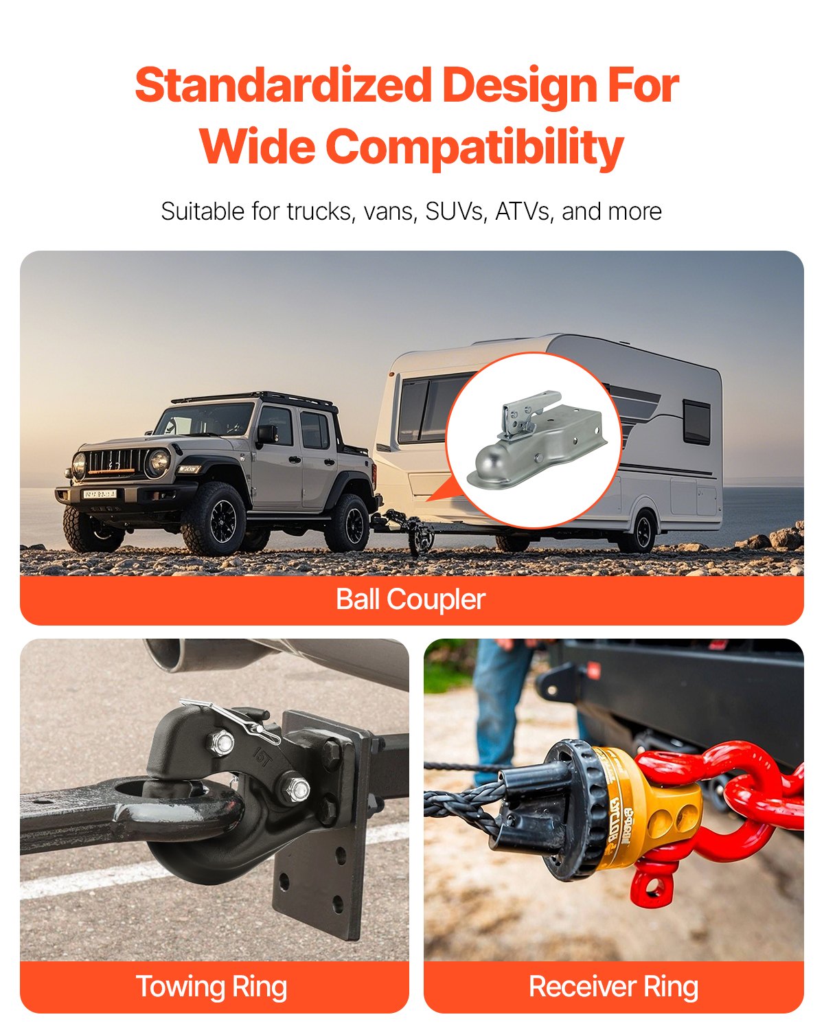 Pintle Hook, 30000 lbs Towing Capacity, Trailer Hitches Receiver Hook Fits for 2.5-inch to 3-inch Lunette Ring with Mounting Kit, Black Powder Coat, Wear-resistant, Suitable for Various Vehicles
