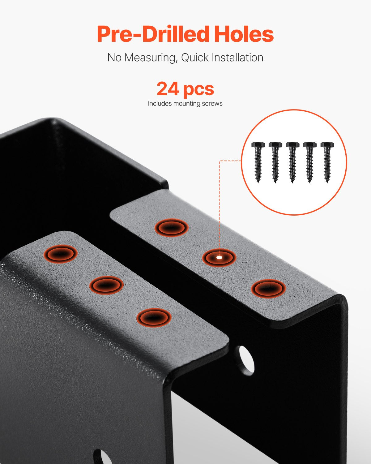 Concealed Joist Hanger, 2x4 Inch Outdoor Concealed-Flange Joist Bracket with Screws, Steel Light Joist Hangers for 1.93 x 3.62 Inch / 49 x 92 mm Beam, Swing, Fence, Wooden Slides, 24 Pcs