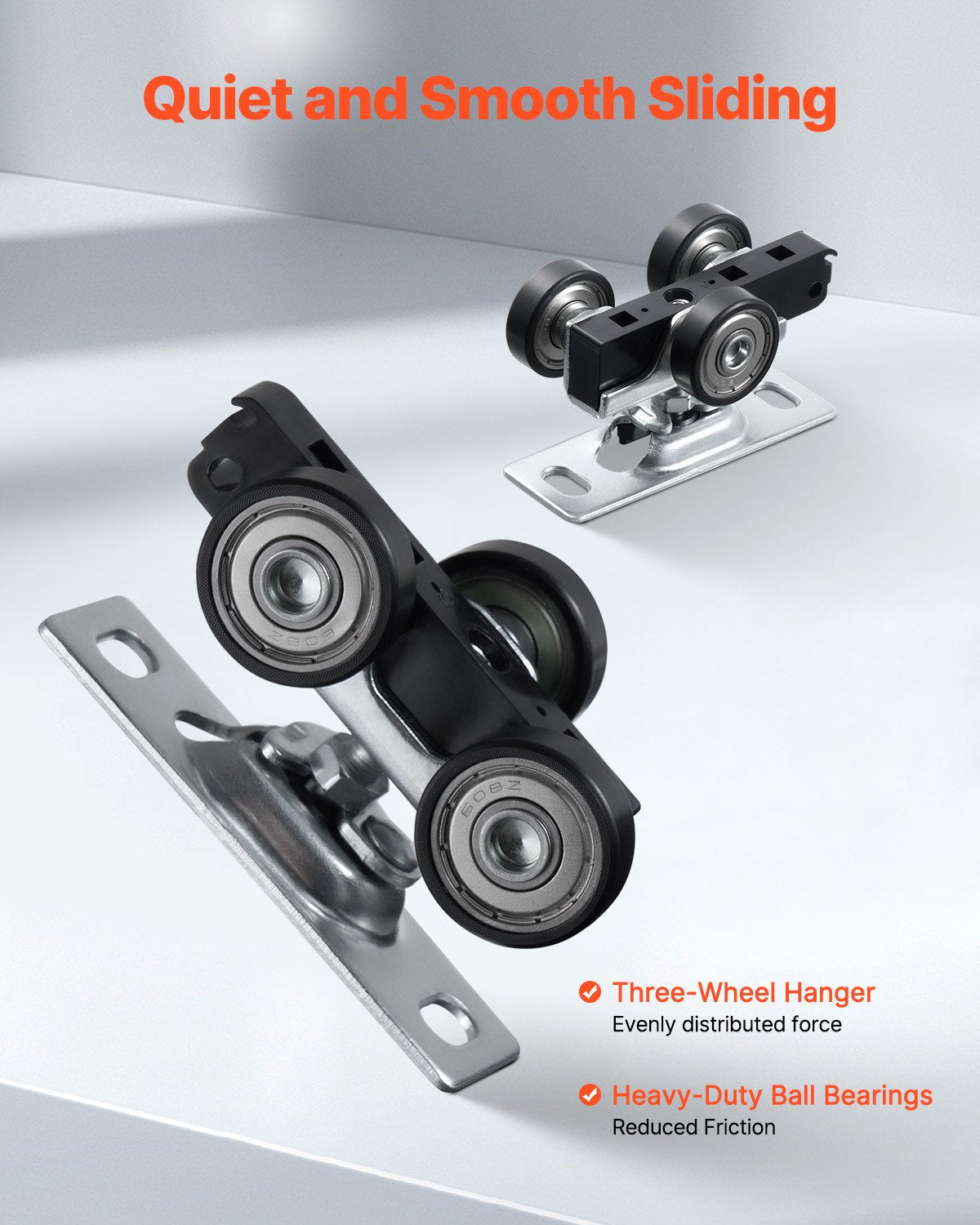 Sliding Pocket Door Hardware Track Kit, 4.73 ft Heavy Duty Pocket Door Hardware Kit, Commercial Grade Pocket Door Hardware and Track Set for 24"-30" Wide Single Door, Smoothly and Easy to Install