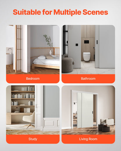 Bypass-dörrbeslag, 1,5 m kraftig bypass-skjutdörrsbeslagsats, skjutdörrsbeslag i aluminiumlegering för 2-dörrssystem, passar dörrtjocklek 3,8 cm - 3,8 cm, enkel att installera