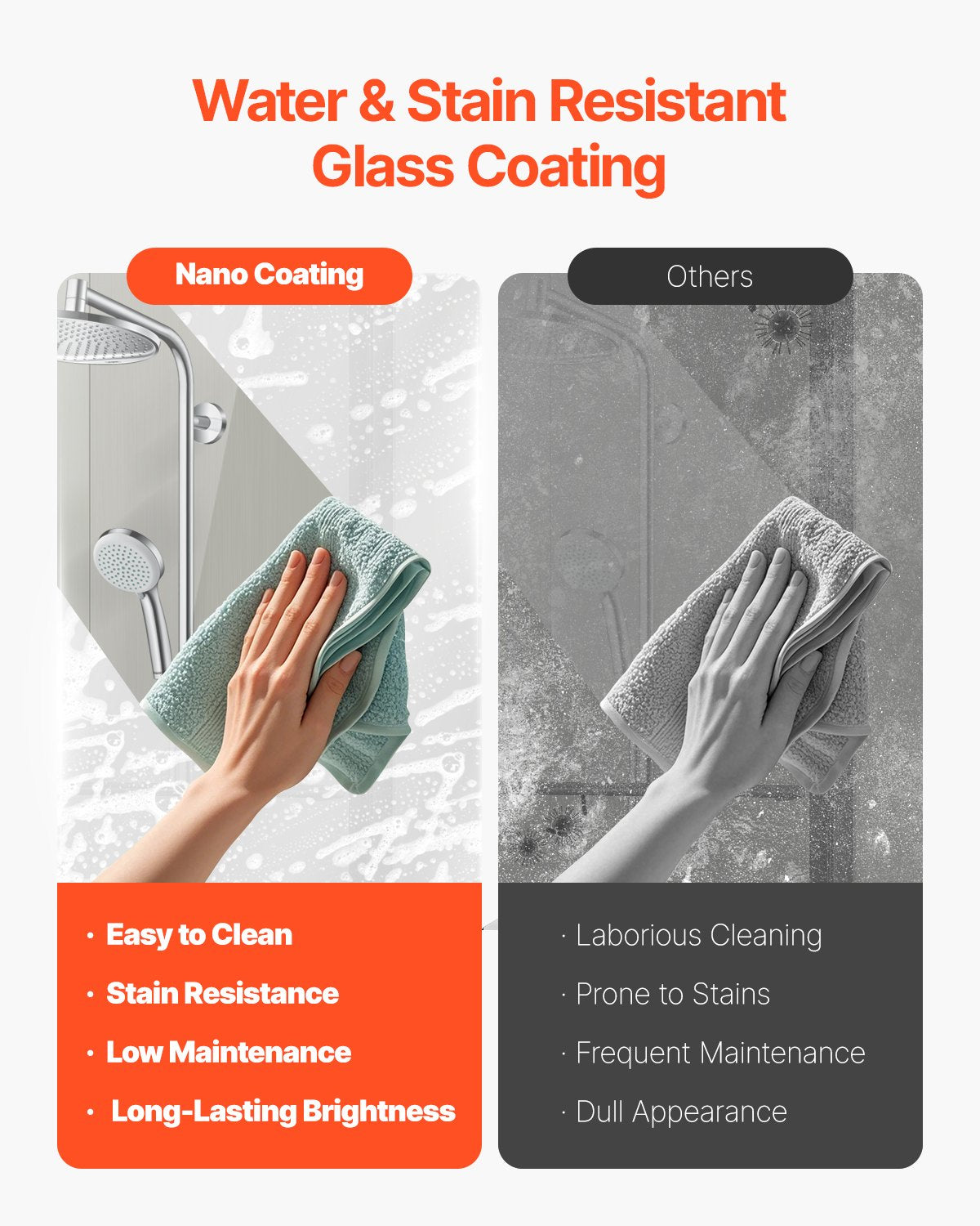 Frameless Sliding Bathtub Door, 56-60 in.W x 60 in.H, Frameless Shower Glass Door, Frameless Double Sliding Tub Door with 5/16 in Clear Tempered Glass and Stainless Steel Handle, Black Finish