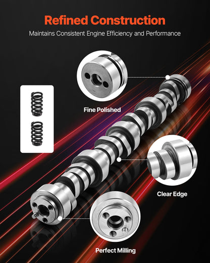 LS Truck Cam Kit, Cast Iron Cam Replacement Kit with Springs & Valve Seals, Compatible with 1999-2013 GM Gen3/4 Norris Trucks, Fits 4.8L, 5.3L, 6.0L, 6.2L LS Engines, OE 12625437 SP011-16