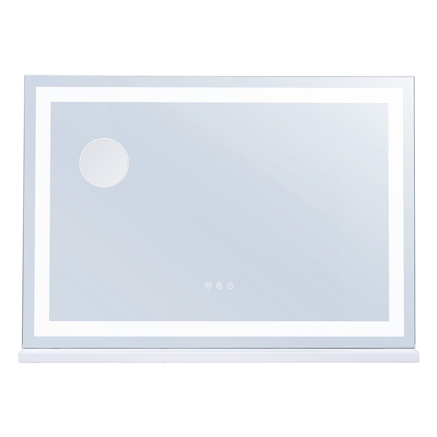 Belyst sminkspegel i 3 färger med USB-port för väggmontering, 80x55,1 cm