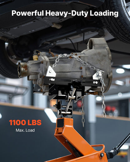 Transmission Jack Adapter, 1100 lbs / 0.5 Ton Load Capacity Automotive Transmission Lift Adapter, Heavy-Duty Steel, for Floor Jack with 30.48 mm Detachable Saddle Shaft, for Garage, Repair Shop