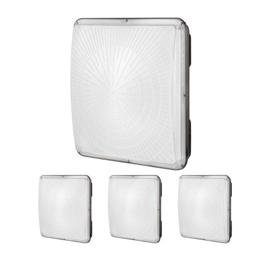 4 Pack LED Canopy Lights, 150W, 16500LM 5000K Daylight Commercial Industrial Outdoor Canopy Lights, 315mm x 315mm Surface Mount Ceiling Lighting for Gas Station Warehouse Garage Street Shop, IP65
