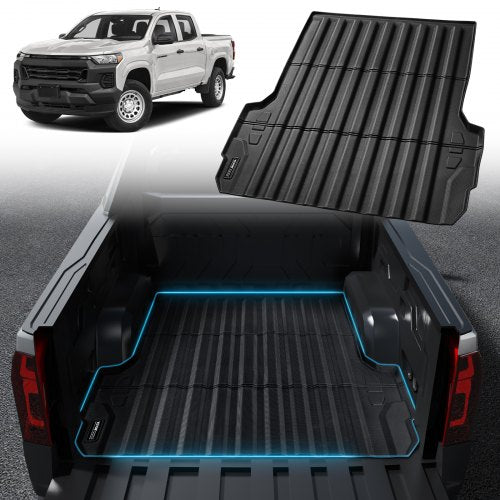 Truck Bed Mat, Compatible with 2023-2024 Chevrolet Colorado/GMC Canyon, TPE Truck Bed Liner Mat Fits for 5FT Bed, Thick and Heavy-Duty Bed Mat Car Accessories for All-Weather Protection
