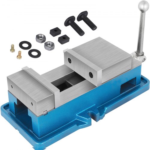 Non Swivel Milling Lockdown Vise 4 Inch Precision Bench Clamp 100mm Width Drill Press Clamp 4 Inch Jaw Opening for Finishing Milling Machines Drilling Machines Precision Parts