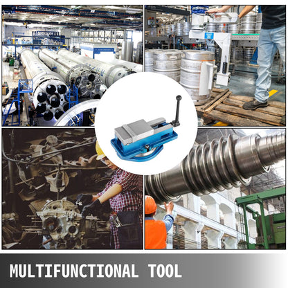 Precision Milling Machine Vise 4 Inch Accu Lock Swivel Base Clamping Vise 360 Degrees Scale Bench Vice Clamp 100mm Width for Milling Drilling Machine Precision Parts Finishing