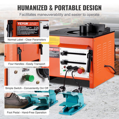 Benchtop Electric Rebar Bender, 1700W Heavy-duty Hydraulic Rebar Bending Machine, 3 Bending Angle up to 1 In #8 (4-25mm) within 4 Seconds, High Power Steel Rebar Bender w/ Rich Accessory,RB-25