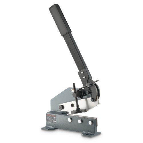 Sheet Metal Shear, 155 mm Manual Hand Plate Shear, Heavy Duty Mounting Type Sheet Cutter with Solid Steel Frame, High Precision, Extended Handle for Cutting Steel, Copper, Rebar, and Aluminum