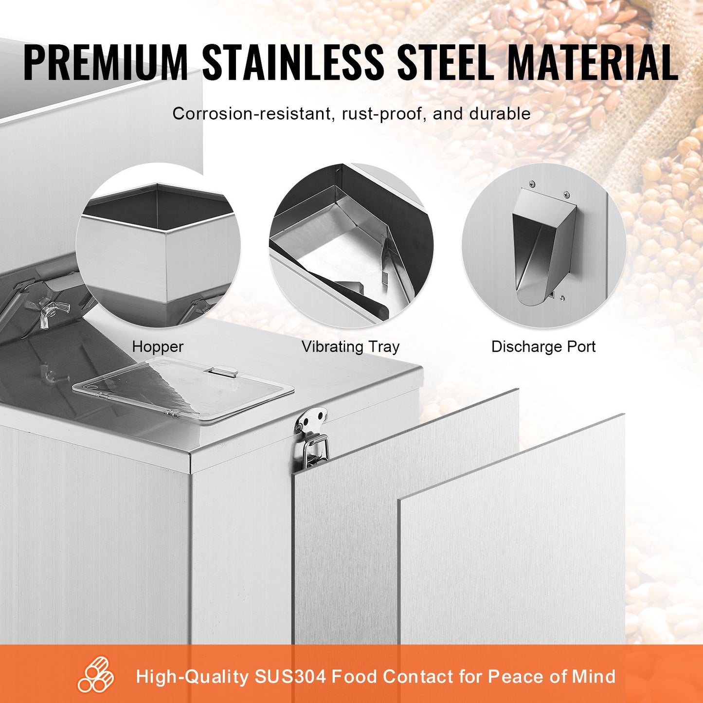 Pulverfyllningsmaskin, 0,002-0,44 lbs/1-200 g, automatisk intelligent partikelvägningsmaskin, flaskpåsepulverfyllningsmaskin partikeldispenser för tefrön, spannmål, pulver, mjöl, bönor, glitter