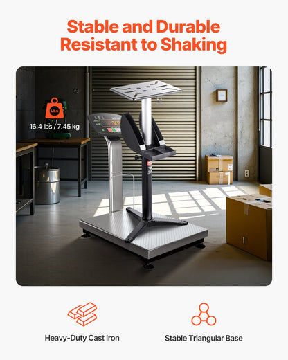 Stativ för bänkslipmaskin, golvpiedestal för bänkslipmaskin med monteringsplatta 31,5 x 25,4 cm, höjdjusterbart piedestalstativ med förvaringsfack för slipskiva och kraftig gjutjärnsbas