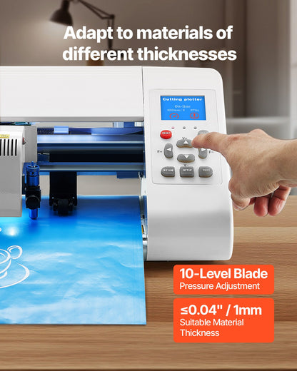 Cutting Machine, Automatic Edge Detection Vinyl Cutter Machine with Design Software and Materials, Compatible with Multiple File Formats, for Creating Customized DIY Crafts, Cards, Stickers