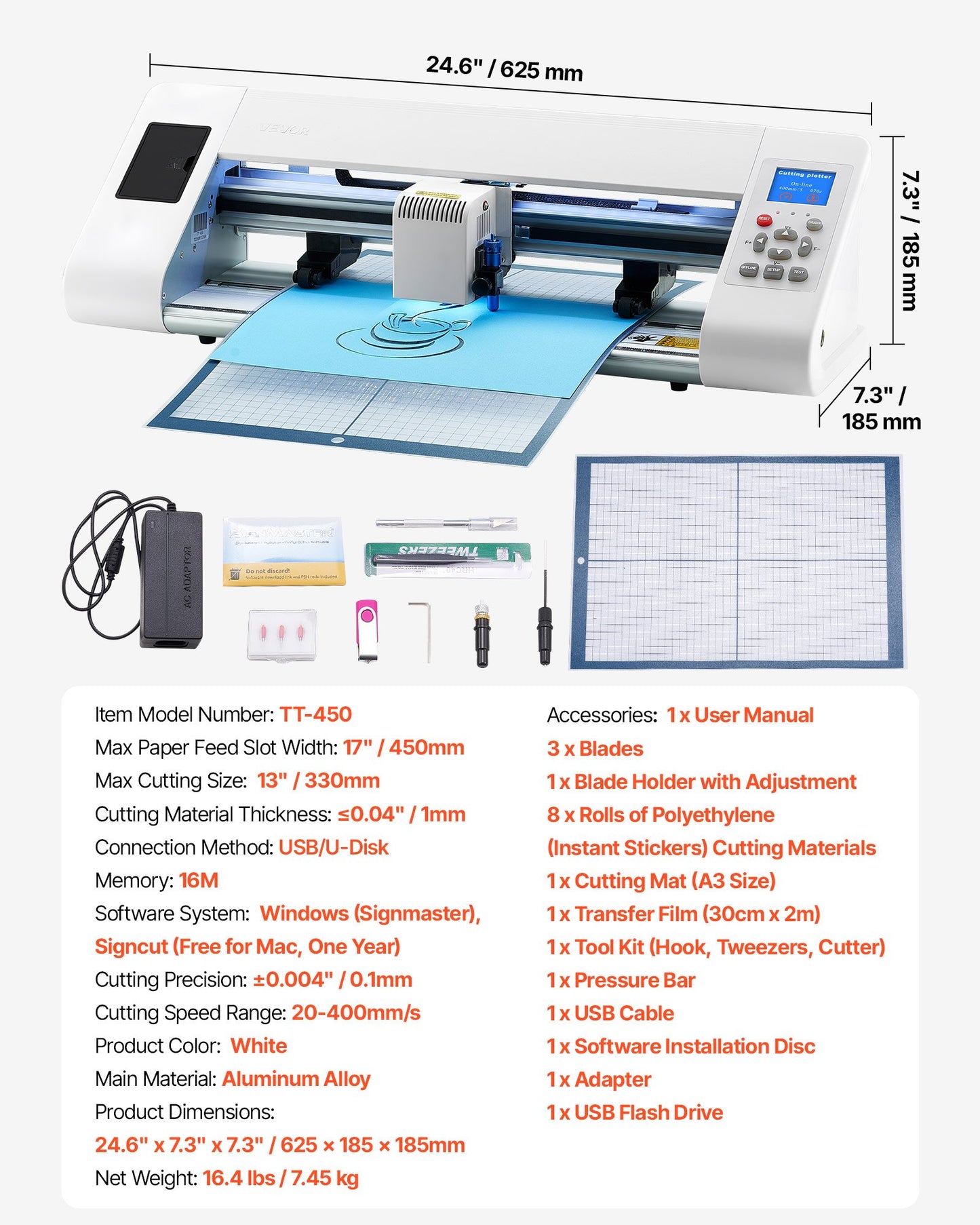 Cutting Machine, Automatic Edge Detection Vinyl Cutter Machine with Design Software and Materials, Compatible with Multiple File Formats, for Creating Customized DIY Crafts, Cards, Stickers