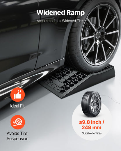 Car Ramps, 2 PCS 9072 kg GVW Capacity, 66 mm Lift Height, Portable Low Profile Car Service Ramps for Home Garage Maintenance & Oil Changes, Heavy Duty for Low Chassis Vehicle & Support Jack