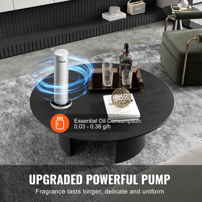 Doftluftsmaskin för hemmet, 120 ml Bluetooth Smart kallluftsdiffusor, 1000 kvm vattenfri doftluftsdiffusor för eteriska oljor, golvstående aromaterapimaskin för spa, yoga, hem, kontor, hotell