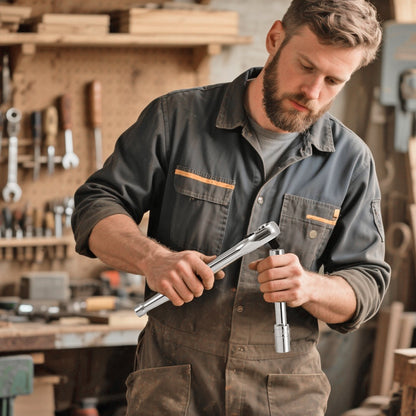 Hylsnyckelsats, 33 delar, 12,7 mm hylsnyckel- och spärrnyckelsats, SAE och metrisk, mekanisk verktygssats med spärrnyckel, förlängningsstång och förvaringsväska, CR-V legerat stål, för bilreparationer