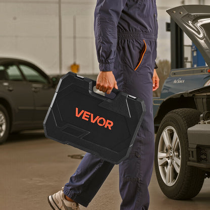 Hylsnyckelsats, 86 delar, 9,5 &amp; 6,4 &amp; 12,7 mm hylsnyckel- och spärrnyckelsats, SAE och metrisk, mekanisk verktygssats med spärrnyckel, tillbehör och förvaringsväska, CR-V legerat stål, för bilreparationer