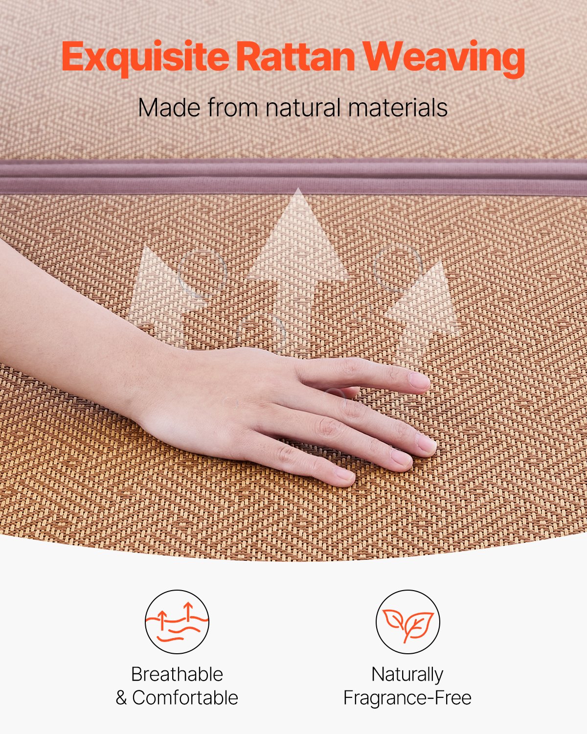 Japanese Tatami Mat, 80 x 39 in Foldable Handwoven Natural Rattan Tatami Mat, Non-Slip & Easily Cleaned Japanese Tatami Floor Mat, Summer Breathable Sleeping Mat for Meditation Yoga Relaxation