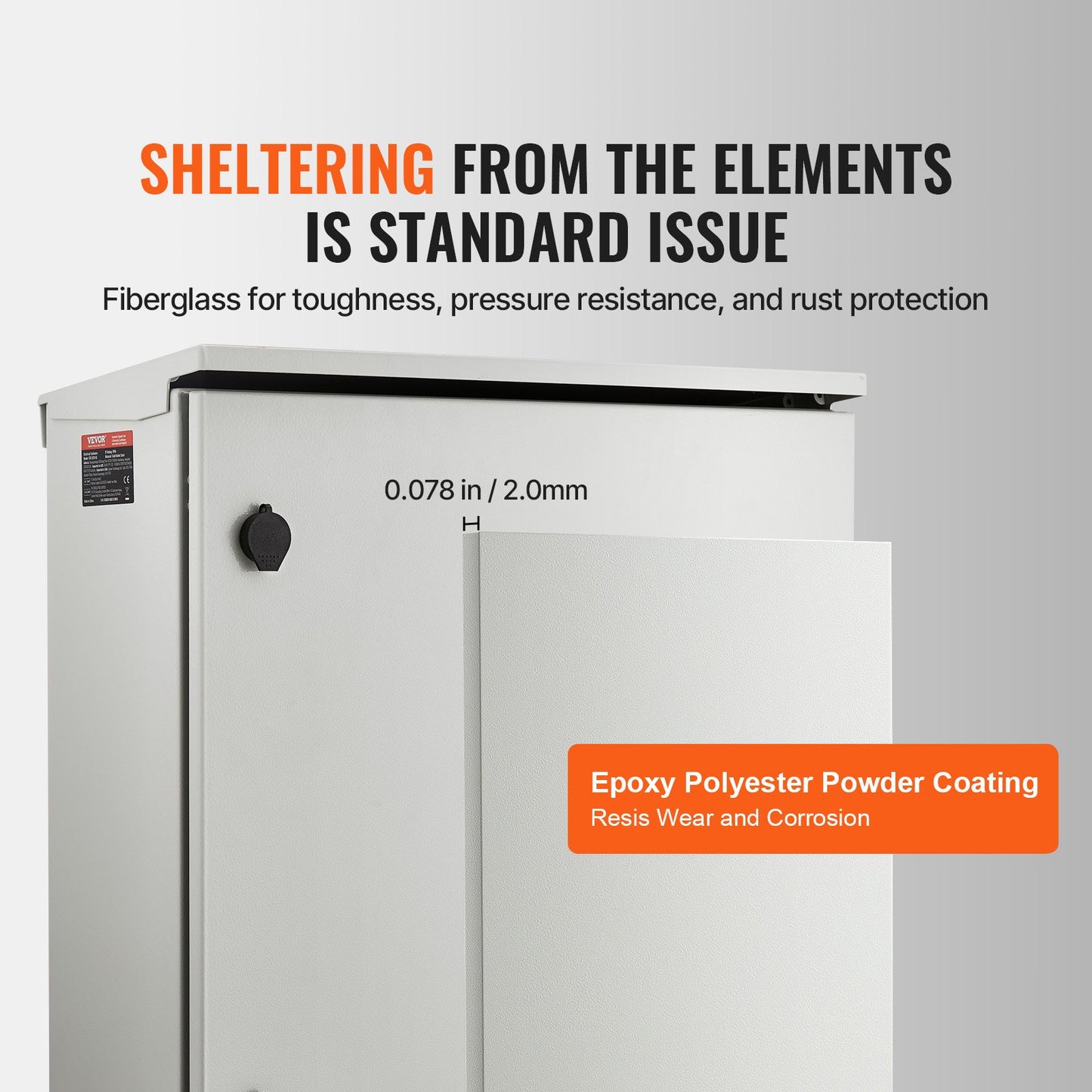 Electrical Steel Enclosure Box NEMA 4 Outdoor Enclosure 60x60x20 cm UL