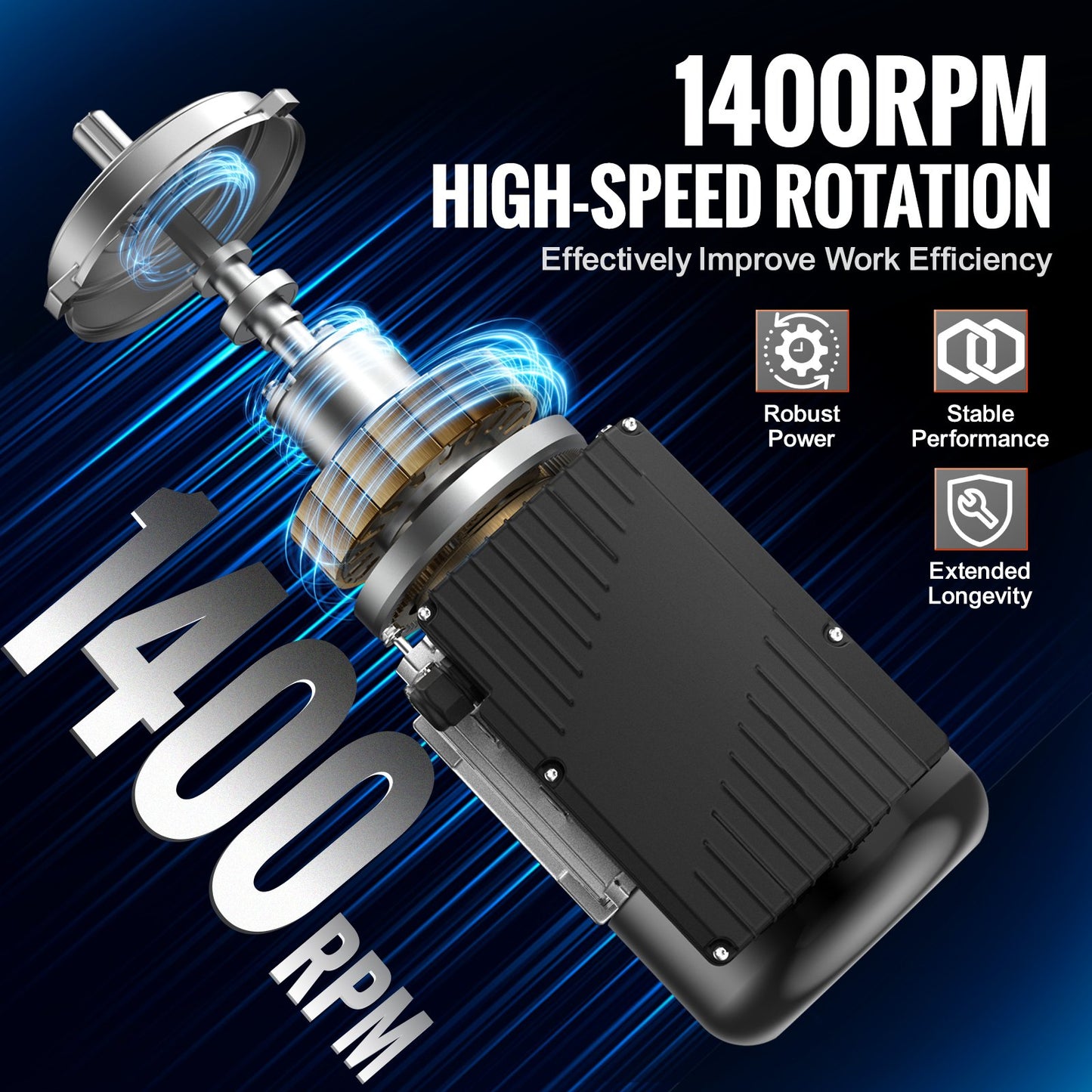 0,55 kW elmotor 1400 rpm, AC 220~240 V 4,5 A, 80, B3-ram, luftkompressormotor enfas, 19 mm kilaxel, medurs/moturs rotation för jordbruksmaskiner och allmän utrustning