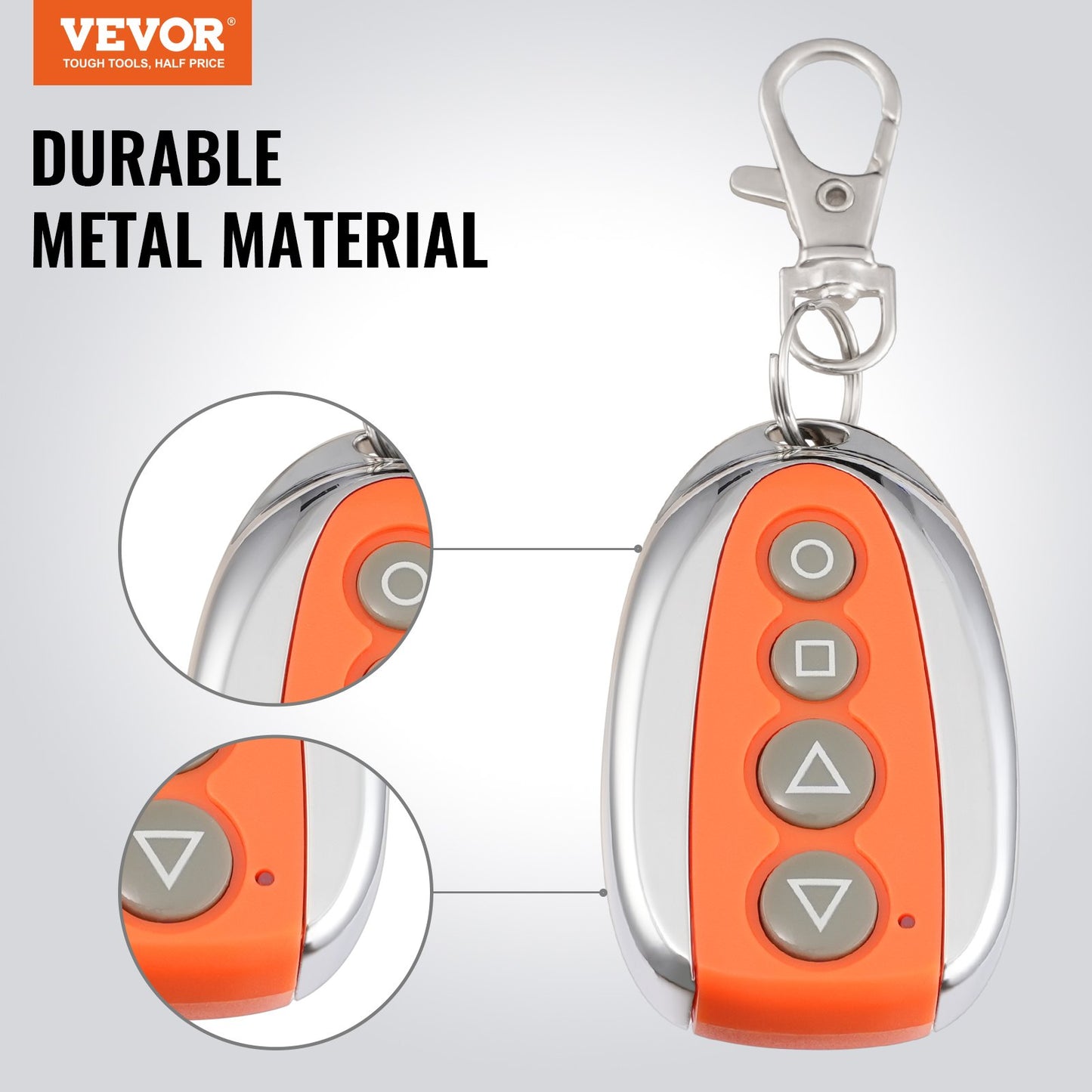 Fjärrkontroll för skjutgrindsöppnare, 40 meters räckvidd, 4-knapps fjärrkontroll för automatisk grindöppnare, fjärrkontroller för garageportsöppnare, multikods elektrisk rullande uppfartsgrindstängare smart nyckel säkerhetskit