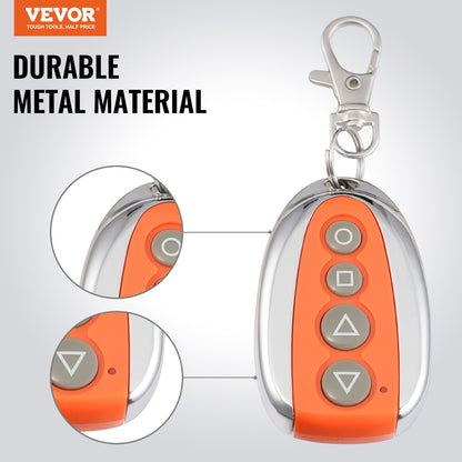 Fjärrkontroll för skjutgrindsöppnare, 40 meters räckvidd, 4-knapps fjärrkontroll för automatisk grindöppnare, fjärrkontroller för garageportsöppnare, multikods elektrisk rullande uppfartsgrindstängare smart nyckel säkerhetskit