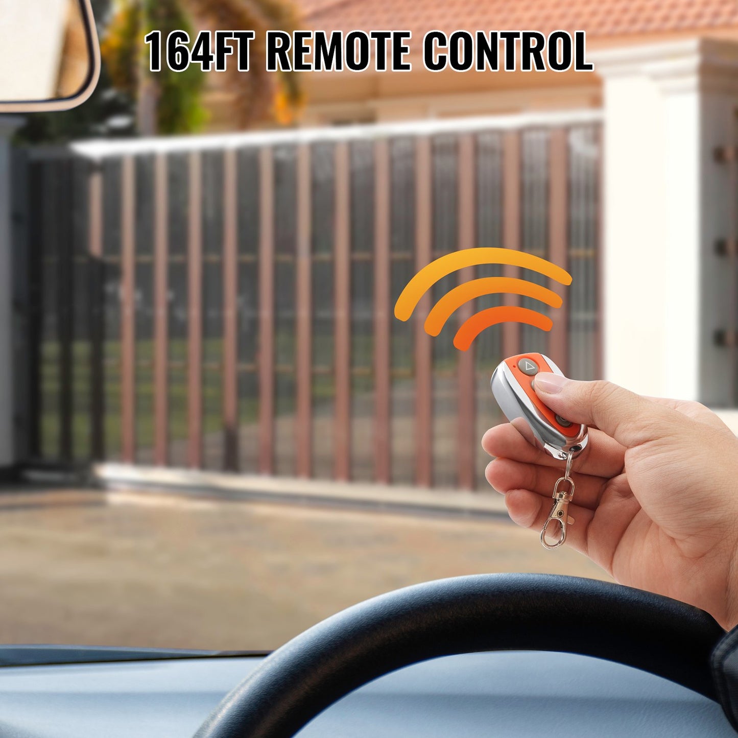 Fjärrkontroll för skjutgrindsöppnare, 40 meters räckvidd, 4-knapps fjärrkontroll för automatisk grindöppnare, fjärrkontroller för garageportsöppnare, multikods elektrisk rullande uppfartsgrindstängare smart nyckel säkerhetskit