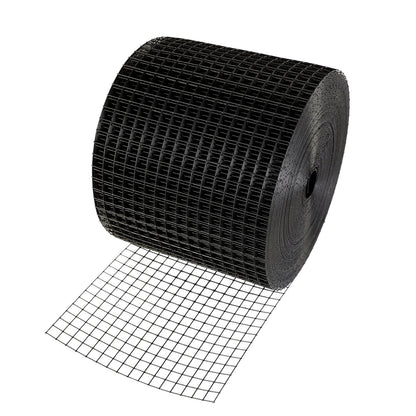 15,24 x 3048 cm solpanel fågelskydd, krypskyddsrullkit med 60 st. aluminiumlegeringsfästen, solpanelskydd med rostfri PVC-beläggning, 12,7 mm trådrullenät