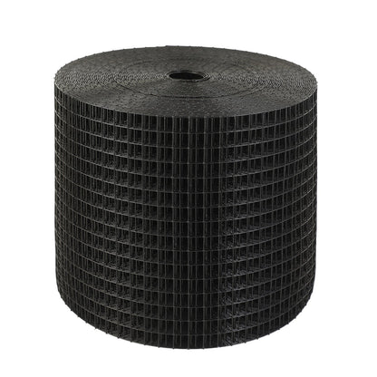 15,24 x 3048 cm solpanel fågelskydd, krypskyddsrullkit med 60 st. aluminiumlegeringsfästen, solpanelskydd med rostfri PVC-beläggning, 12,7 mm trådrullenät