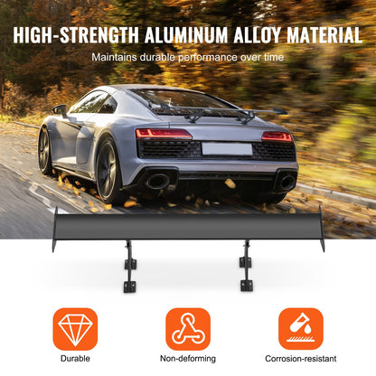 Universal Rear Spoiler GT Style Adjustable Trunk Wing Car Racing 43.3"/110 cm