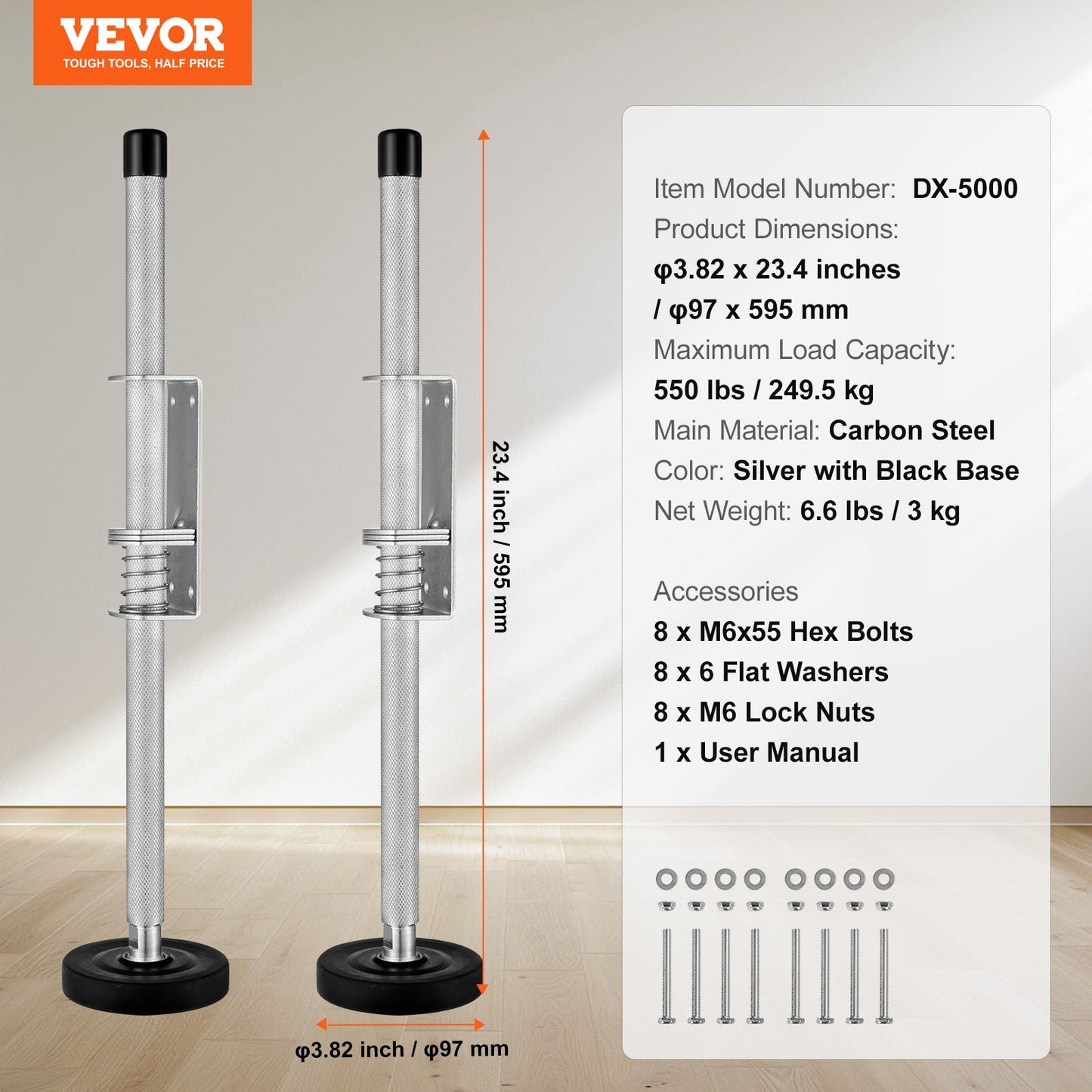 Ladder Levler, 23.4 inch Steel 550lbs Load Ladder Leveling Tool, Pitch Hopper, Stair Ladder Stabilizer with Storage, Easy to Use for All Surfaces,Extension Ladder Accessories for Uneven Ground