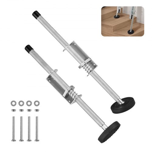 Ladder Levler, 20 inch Steel 550lbs Load Ladder Leveling Tool, Pitch Hopper, Stair Ladder Stabilizer with Storage, Easy to Use for All Surfaces,Extension Ladder Accessories for Uneven Ground