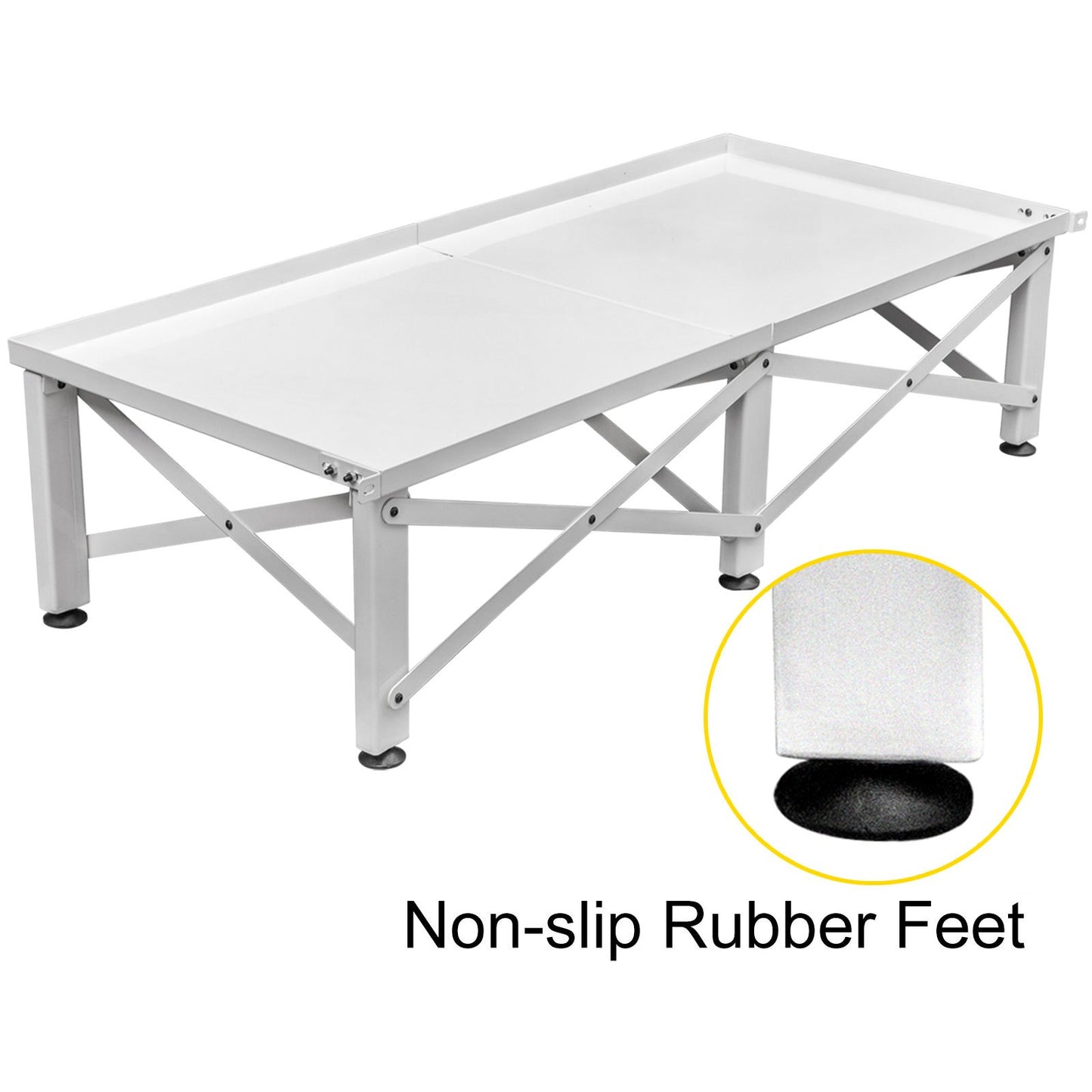 Tvättstativ 124x54,9 cm universal tvättstativ 30 cm hög tvättstativ universal med höjdjusterbara fötter för tvättmaskiner, torktumlare, frysar eller kylskåp