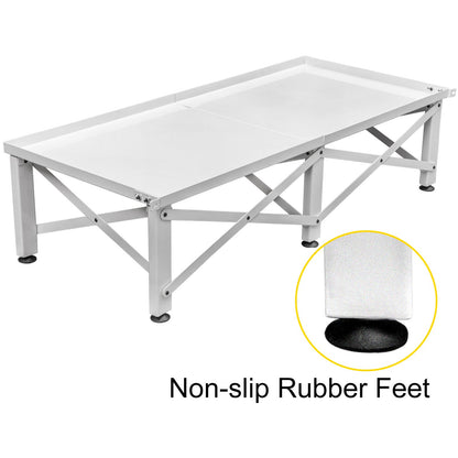 Tvättstativ 124x54,9 cm universal tvättstativ 30 cm hög tvättstativ universal med höjdjusterbara fötter för tvättmaskiner, torktumlare, frysar eller kylskåp