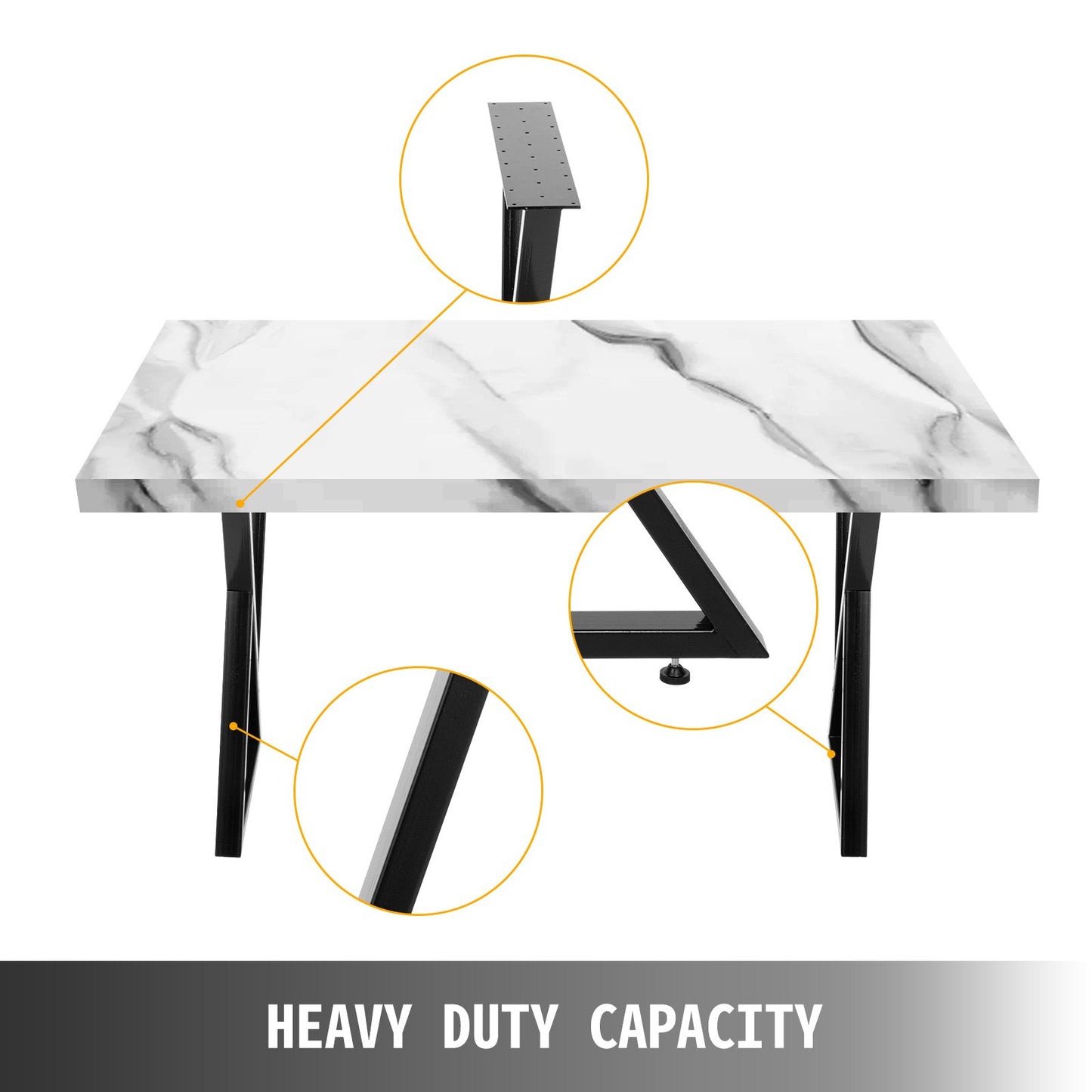 Bordsben i metall, set med 2 matbordsben, svarta skrivbordsben, 71 cm höjd, 61 cm bredd, bänkben, soffbordsben, 800 kg lastkapacitet, stålbordsben, kraftig bas, modern (sickzack-stil)