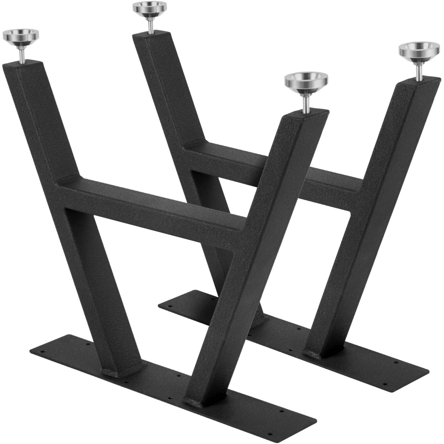 Bordsben i metall, matbordsben, 40x43 cm, A-formade skrivbordsben, set om 2