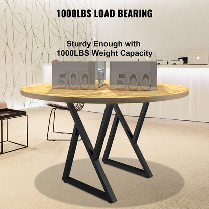 Z Shape Metal Table Legs Dining Table Legs 28"x18"/71.1 x 45.7 cm Desk Legs Set of 2