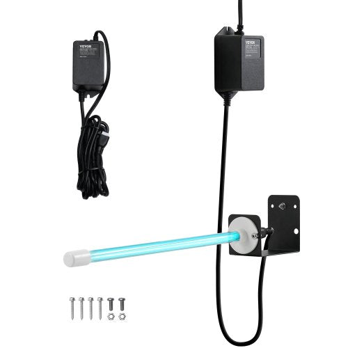 HVAC-luftrenare, 18W 14 tum, UV UVC-ljusspolrengörare med magnet i kanal för AC (luftkonditionering) kanal, luftskrubber med HVAC UV-lampor för AC-system