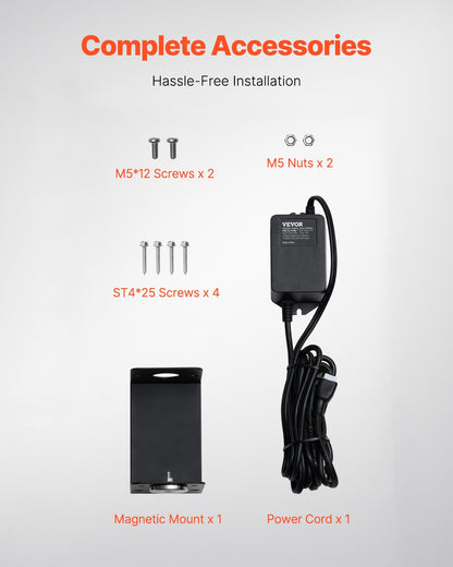 HVAC luftrenare, 25W 17 tum, UV UVC-ljusspolrengörare med magnet i kanal för AC (luftkonditionering) kanal, luftskrubber med 1 ersättningslampa, HVAC UV-lampor för AC-system