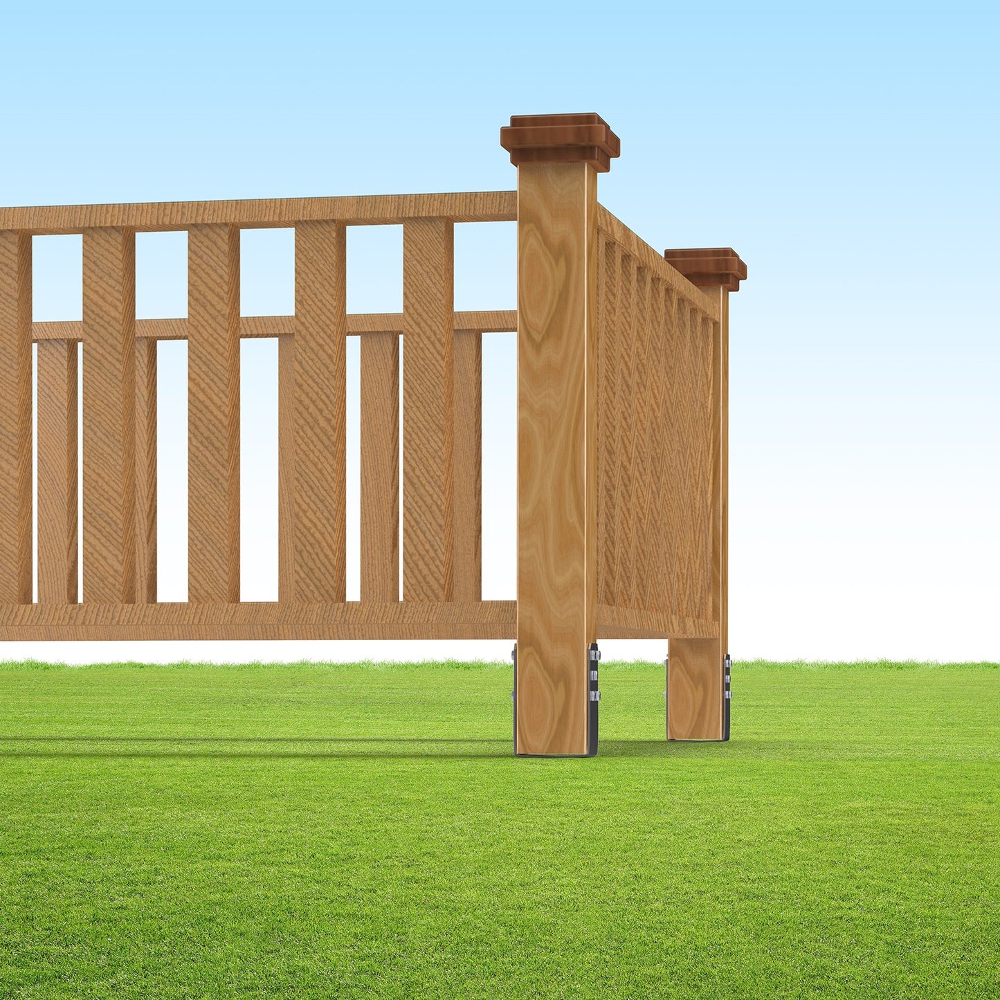 No Dig Ground Anchor, 4 Pack 3.94 x 2.76 x 27.56 in/10 x 7 x 70 cm DIY Screw in Post Stake, Includes 6 Lag Bolts & a Rebar, U-Shape Heavy Duty Steel Post Holder, Great for Mailbox Posts and Fence Posts