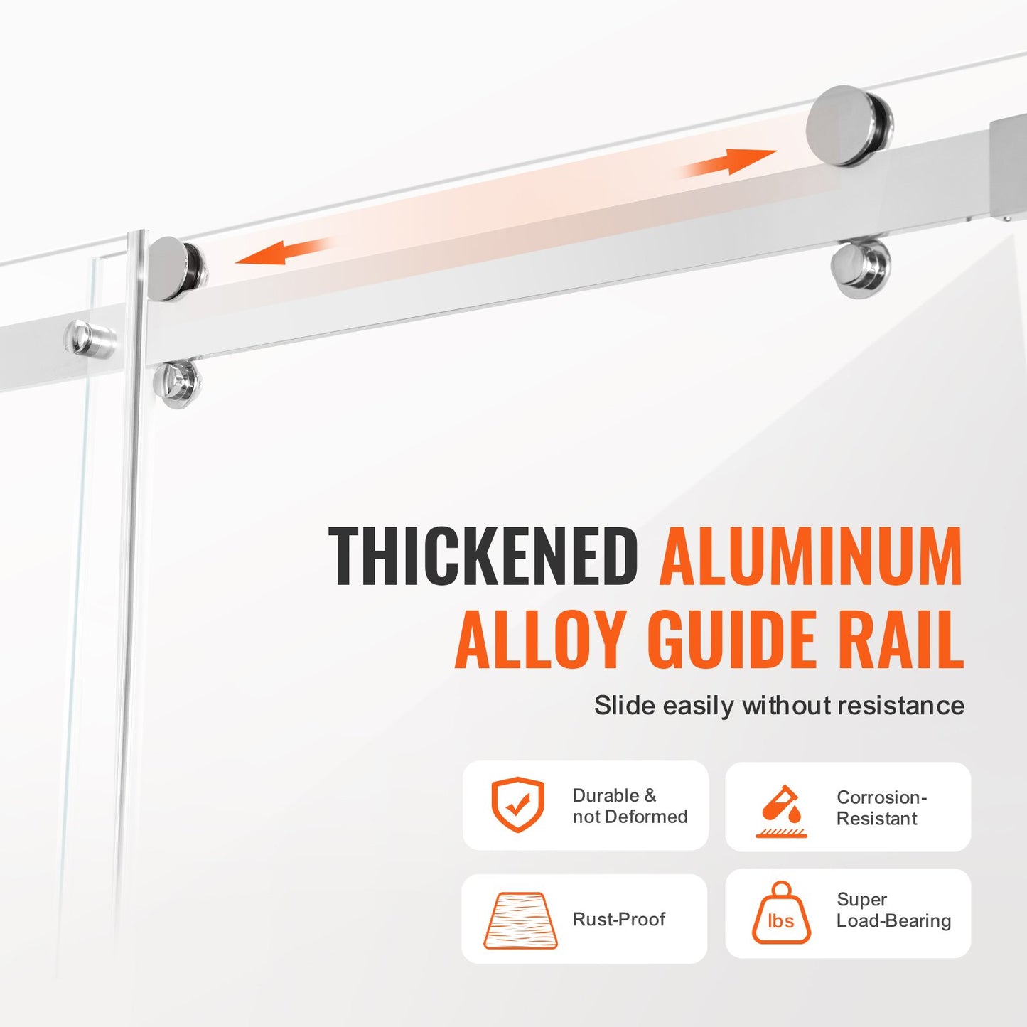 Ramlös duschdörr, 140-140 cm B x 180 cm H, skjutdörr i glas för dusch med 8 mm klart SGCC-härdat glas, vattentät, splittersäker, NANO-fläckbeständig med rostfria beslag, krom