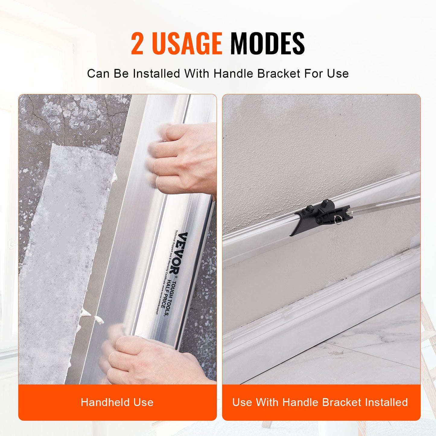 Gipsskiva, 48 tums glättningskniv, blad i rostfritt stål och hölje i aluminiumlegering Professionella verktyg för skimning av gips, avtorknings-/gipsskiva, för gyps/väggskivor/gipsskivor