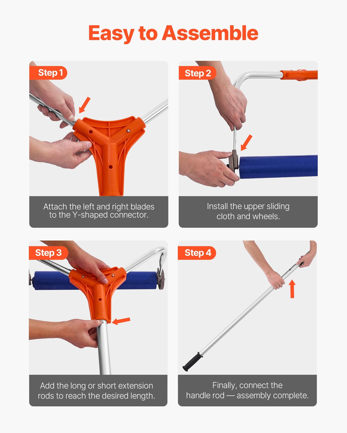 Snow Roof Rake, 27cm Aluminum Blade, 1.25-5.24 m Adjustable Roof Snow Scraper with Wheels & Slide, Lightweight Snows Removal Tool for House Rooftop Leaves Debris Clearing