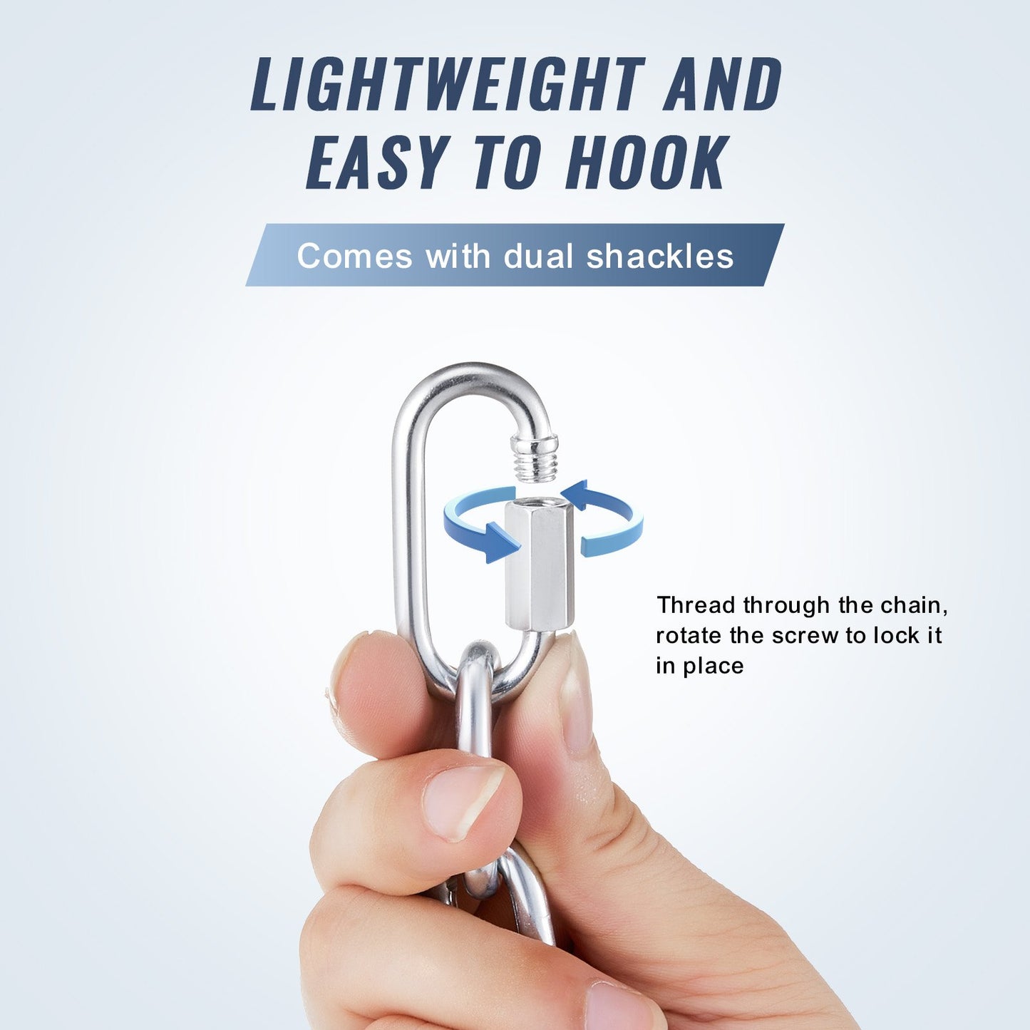 Proof Coil Chain, 1/8" x 100', 330 lbs Safe Working Load, Zinc Plated Proof Tested Coil Chain with Two Quick Links, Galvanized Carbon Steel Link Chain for Towing, Hanging, Camping, Pet Towing