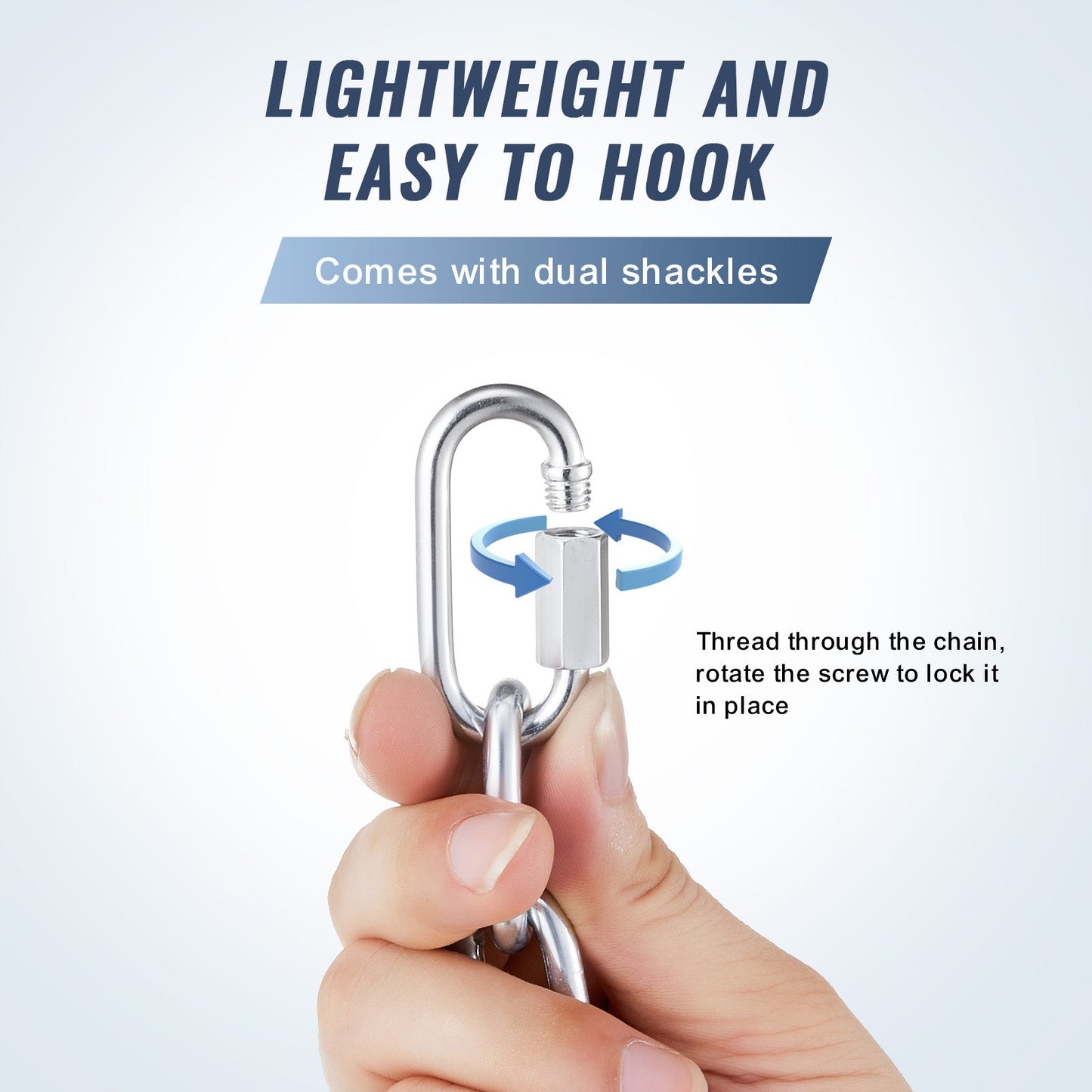 Proof Coil Chain, 3/16" x 10', 1100 lbs Safe Working Load, Zinc Plated Proof Tested Coil Chain with Two Quick Links, Galvanized Carbon Steel Link Chain for Towing, Hanging, Camping, Pet Towing