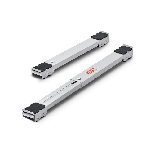 Kraftiga möbelrullar, 299,4 kg total belastning, utdragbara rullar för tvättmaskiner, mobil tvättmaskinsbas, kylskåpsstativ, vagnar för kylskåp, torktumlare, diskmaskiner, vit