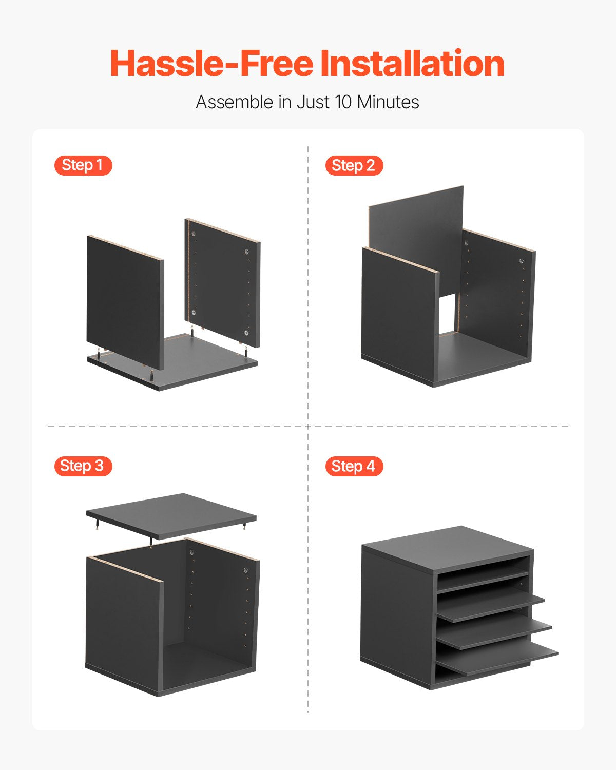 Litteraturorganisatör, kontorsbrevlåda med 5 fack och justerbara hyllor, postlådesorterare i trä, medeltät fiberpapp, kontors- och klassrumsförvaring för filer, dokument, papper, grå