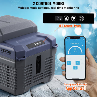 Car Refrigerator, 12 Volt Car Refrigerator Fridge, 12 L Single Zone Portable Freezer, -4℉-68℉ Adjustable Range, 12/24V DC and 100-240V AC Compressor Cooler for Outdoor, Camping, RV