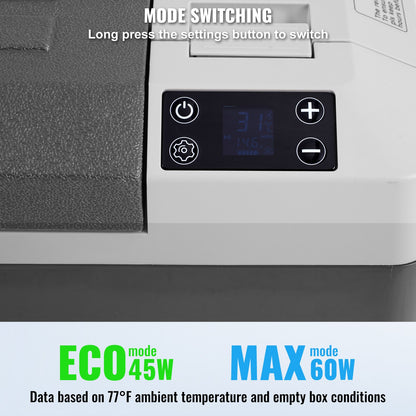 Portable Car Refrigerator, 12 Volt Car Refrigerator Fridge, 25 L / 26.4 QT Single Zone Portable Freezer, -4℉-68℉ Adjustable Temperature, Compressor Cooler for Home, Outdoor, Camping, RV, Car